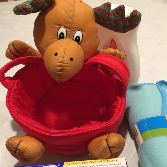 Baby’s First Bath Christmas Deer NEW 10Pc set Wash Powder A&D+ Wash clothes Hat - Picture 11 of 11